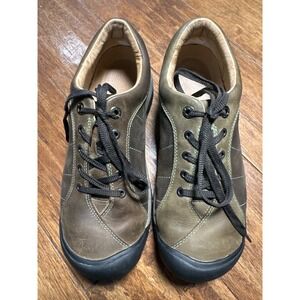 KEEN US 10 Presidio Leather‎ Casual Shoes Comfort Sneakers Lace Up Brown Green